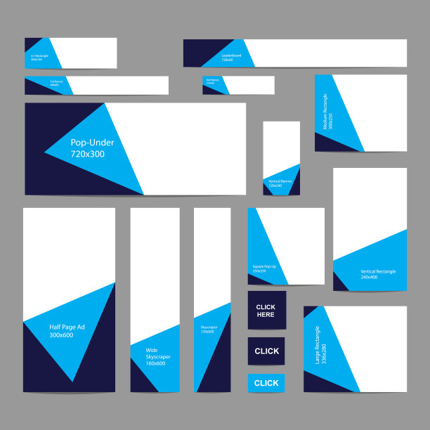 标准尺寸的现代网络横幅图片下载