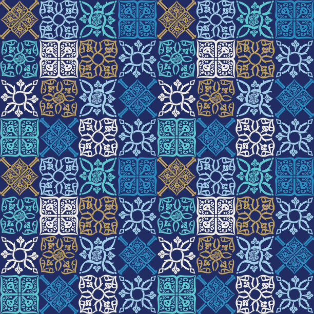 地中海式瓷砖的图案图片下载