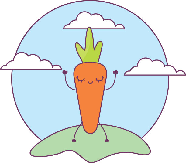 新鲜胡萝卜蔬菜卡哇伊景观图片下载