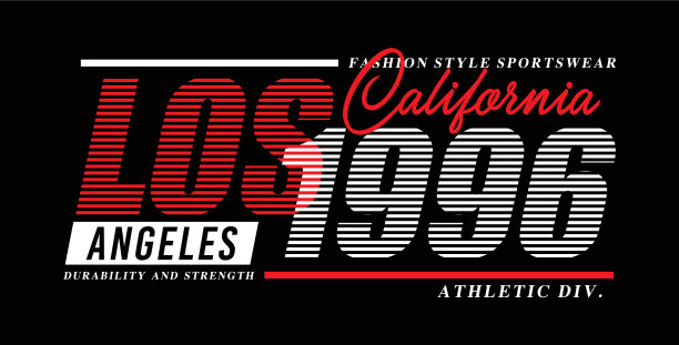 洛杉矶运动排版设计图片下载