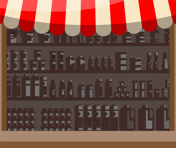 超市木制展示图片下载