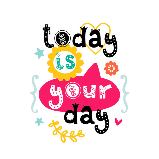 带有短语和装饰元素的海报图片下载