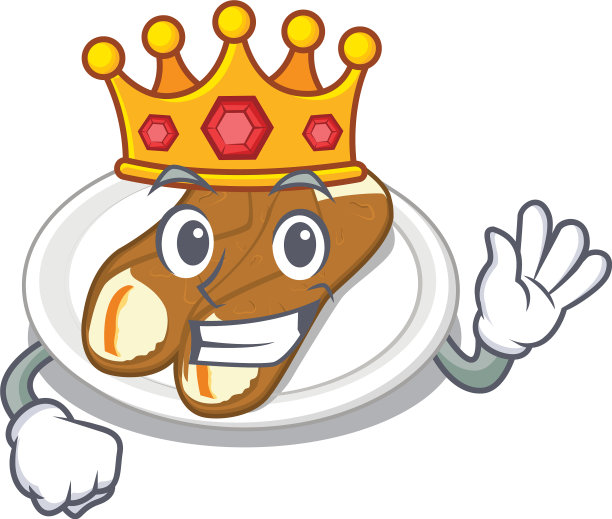 卡通造型的奶油卷国王图片下载