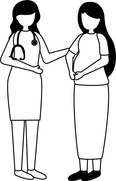 怀孕和孕妇场景flat图片下载