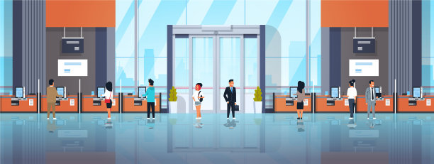 顾客使用自助服务机器付款图片下载