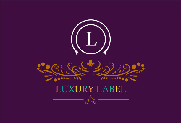 复古皇家复古盾形书法图片下载