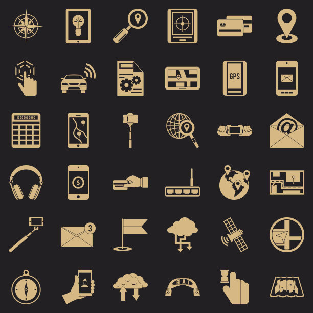 移动图标设置简单的风格图片下载