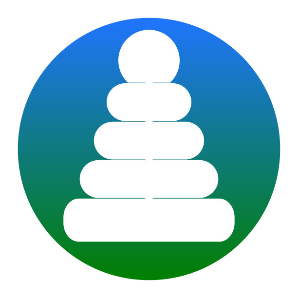 金字塔标志白色图标图片下载