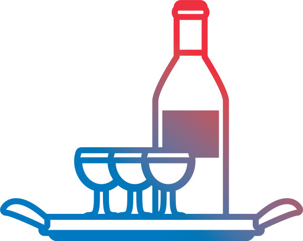 香槟酒瓶杯在托盘上喝图片下载