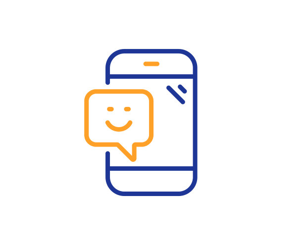 微笑电话线路图标正面反馈评级图片下载