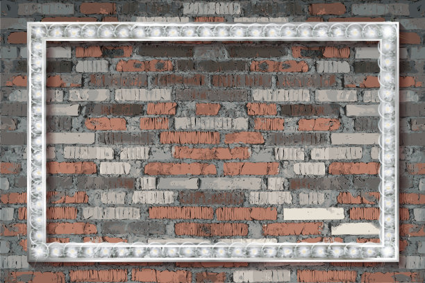 银色画水平矩形框架图片下载