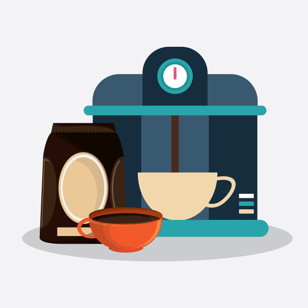 咖啡机和置瓷杯用图片下载