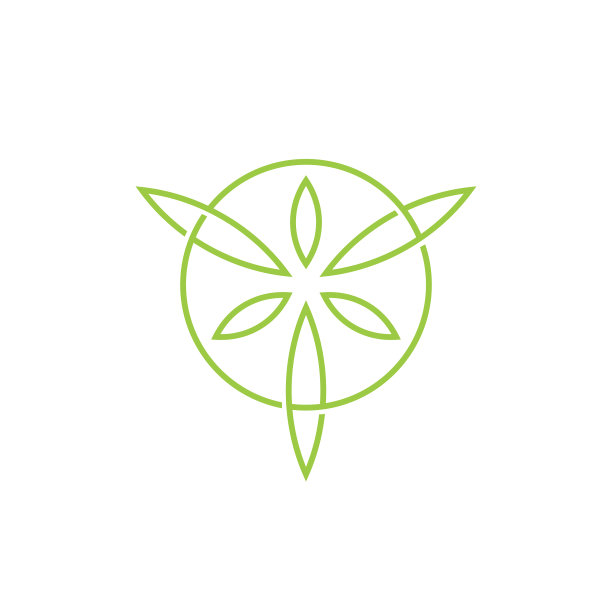 圆形树叶Logo图标图片下载