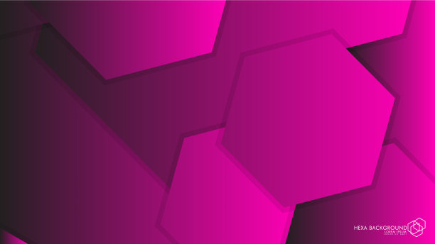 抽象背景六边形粉色光影图片下载
