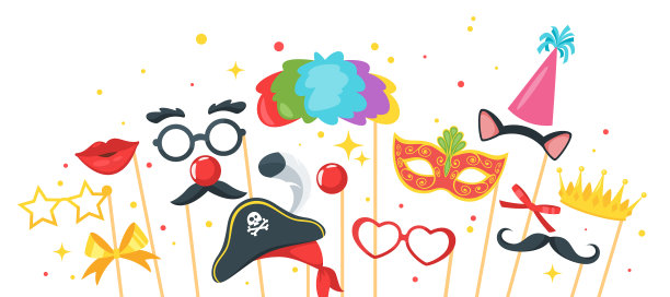 照片道具水平横幅图片下载