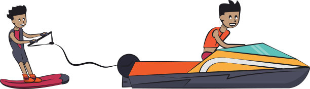 滑水极限运动动画片图片下载