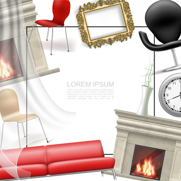 现实的房子内部对象模板图片下载