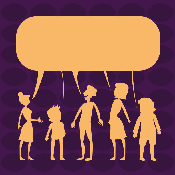 年轻人和老年人站立的剪影图片下载