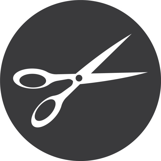 剪刀Logo模板图标图片下载