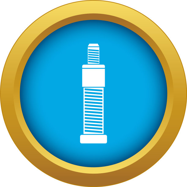 螺钉和螺栓图标蓝色隔离图片下载