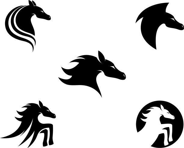 马标志模板图标图片下载