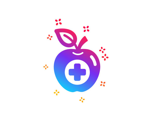 医疗食品图标健康苹果标志图片下载