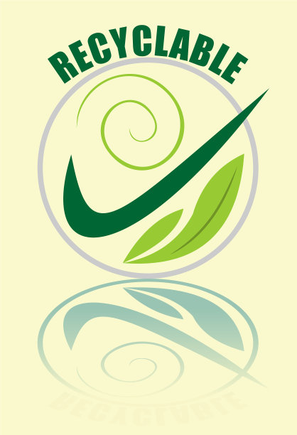 可回收标签用绿色圆圈组成图片下载