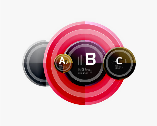 圆形几何抽象背景模板图片下载