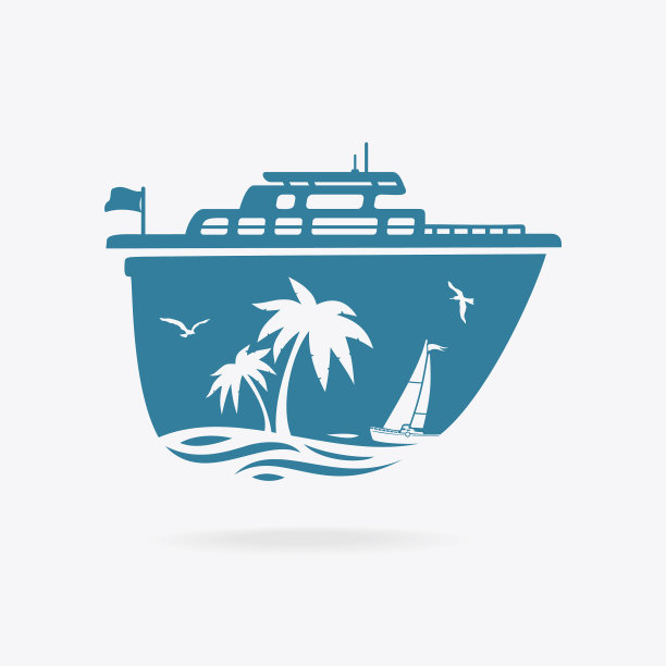 班轮停靠在热带地区的码头图片下载