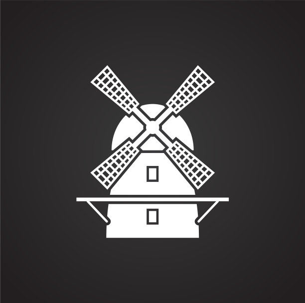 风车图标的背景图形和web图片下载