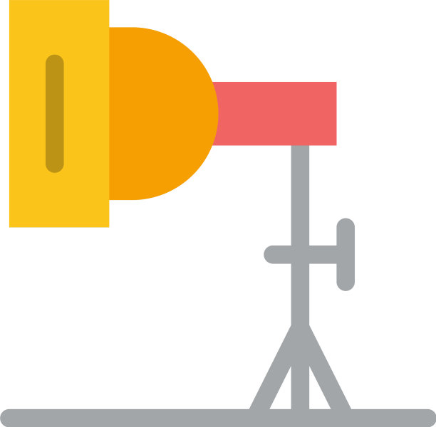 灯光摄影工作室平面彩色图标摄影图片下载