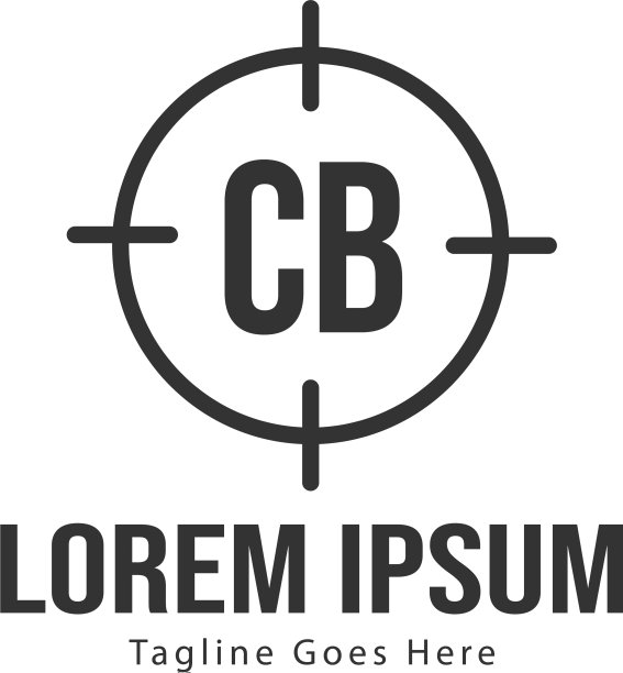 字母CB标志模板现代边框图片下载