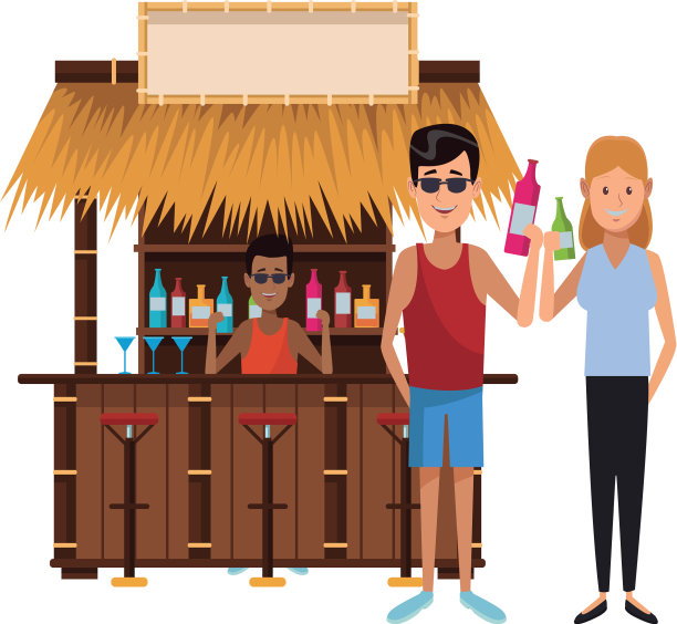 夏天喝酒的人图片下载