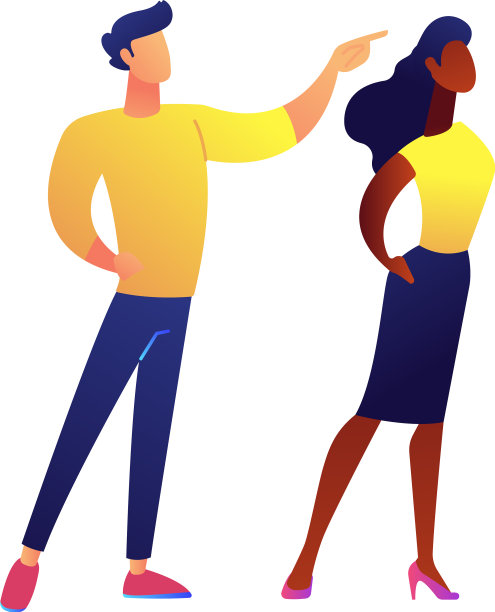 女商人和商人互相指责图片下载