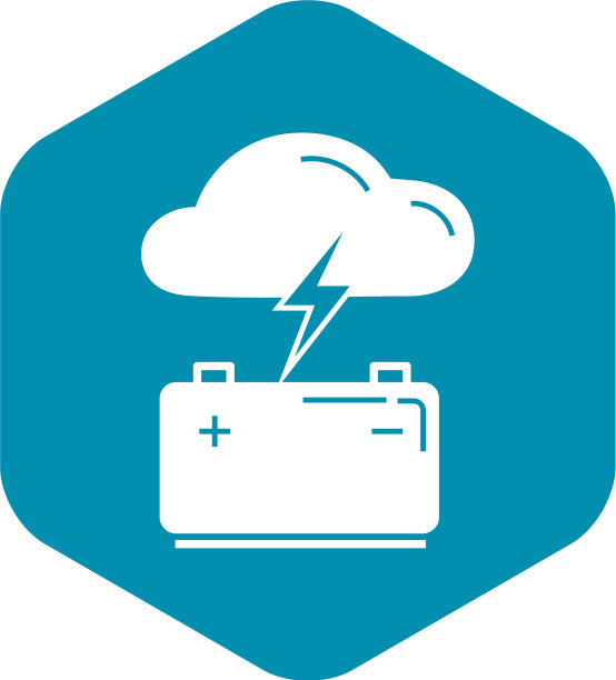 灯螺栓电池图标简单的风格图片下载