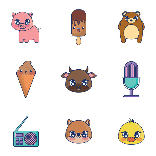 甜美可爱的卡哇伊设定的角色图片下载