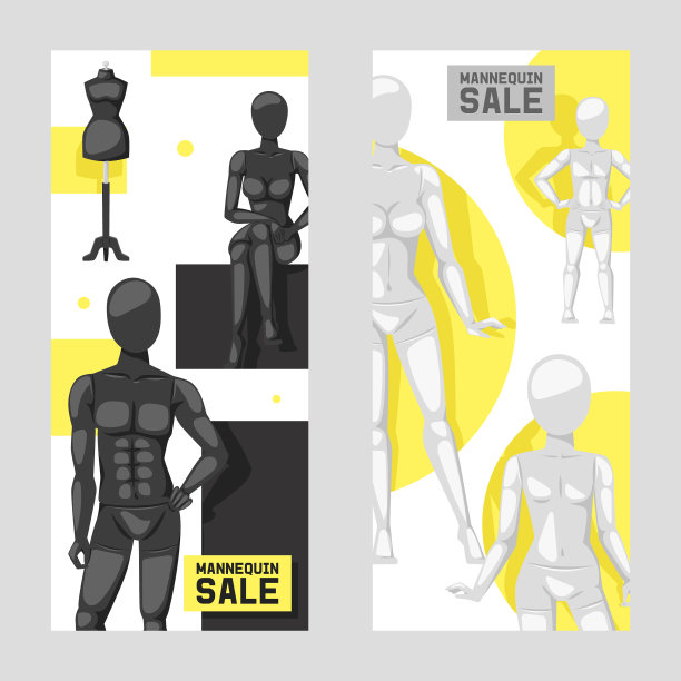 人体模型的销售设置横幅图片下载