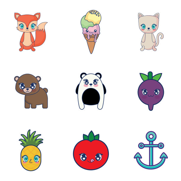 甜美可爱的卡哇伊设定的角色图片下载