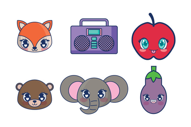 甜美可爱的卡哇伊设定的角色图片下载