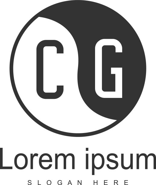 CG字母现代框架Logo模板图片下载
