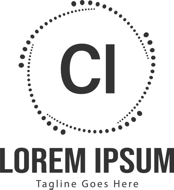 CI首字母现代框架标志模版图片下载