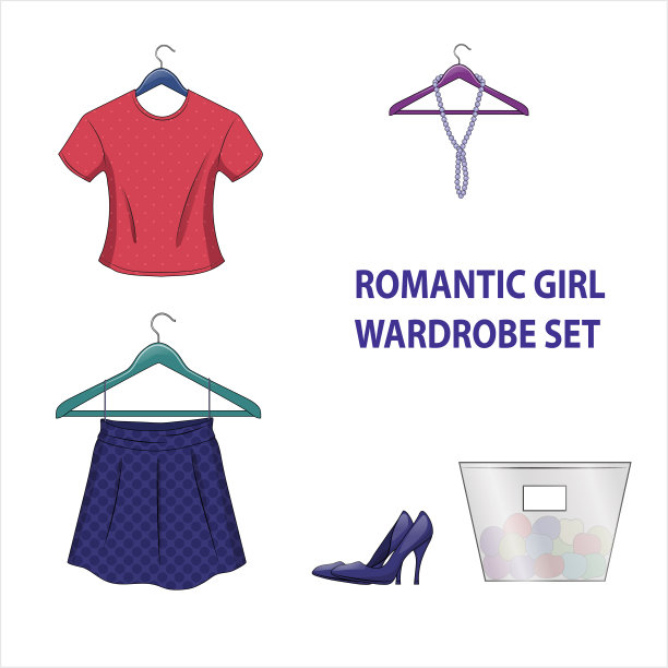 一套时髦的女性用品图片下载