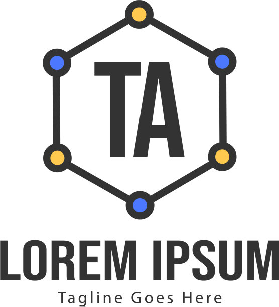 现代框架TA字母Logo模板图片下载