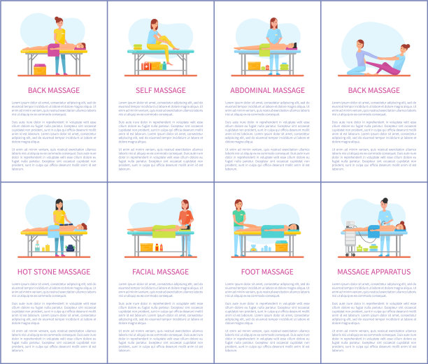 面部和腹部按摩护理海报图片下载