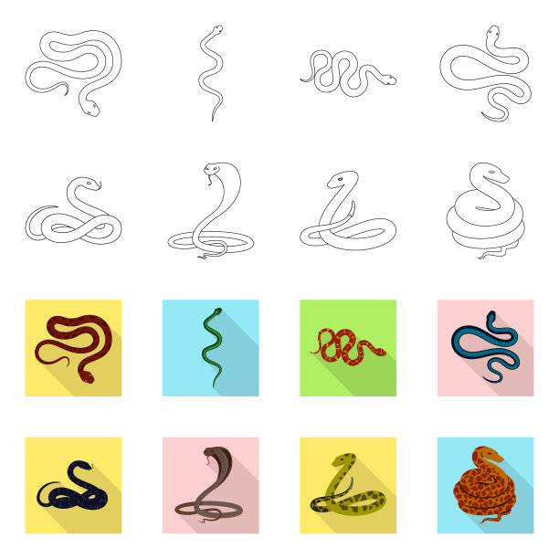 设计哺乳动物和危险标志图片下载