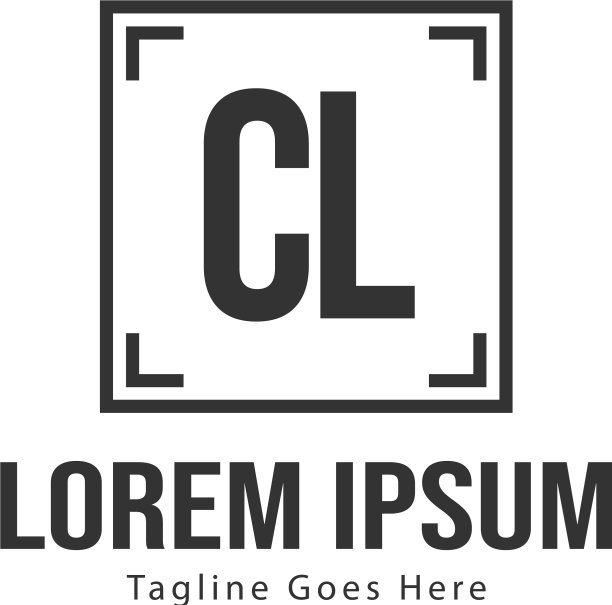 CL首字母现代框架标志模板图片下载