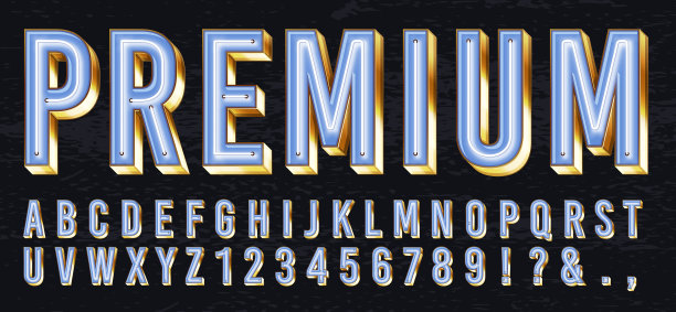 霓虹灯灯箱字体溢价发光字母图片下载