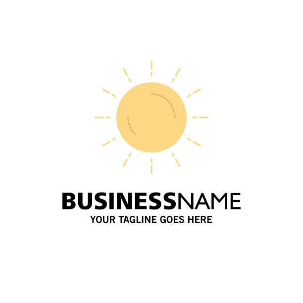 太阳天气日落日出夏天平坦的颜色图标图片下载