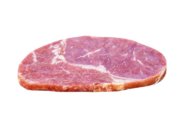 白背景下的生牛排特写，选择性聚焦图片下载