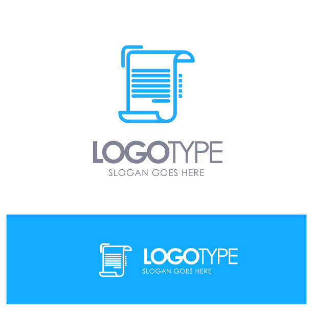 文件报告备注文件指南蓝色标志图片下载